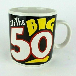 Jumbo 20oz " IT'S THE BIG 50" BIRTHDAY Coffee Tea Cocoa Mug RUSS BERRIE & CO